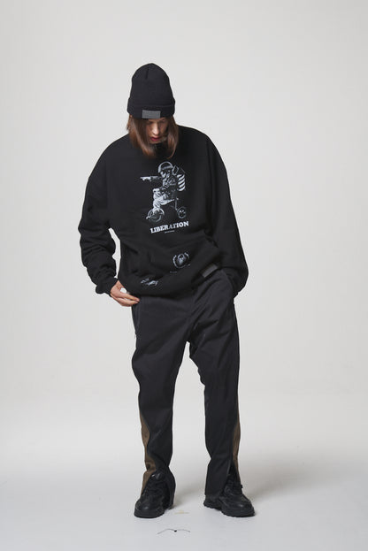 SIDE ZIP PANTS / BLACK