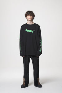 CYBER FONT LOGO LONG SLEEVE / BLACK