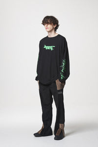 CYBER FONT LOGO LONG SLEEVE / BLACK