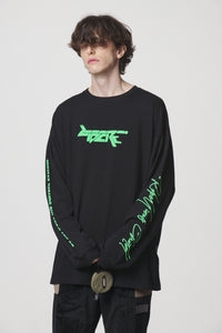 CYBER FONT LOGO LONG SLEEVE / BLACK