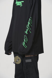 CYBER FONT LOGO LONG SLEEVE / BLACK