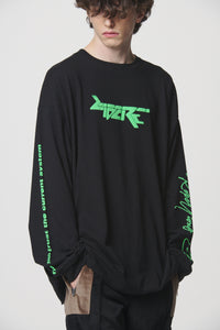 CYBER FONT LOGO LONG SLEEVE / BLACK
