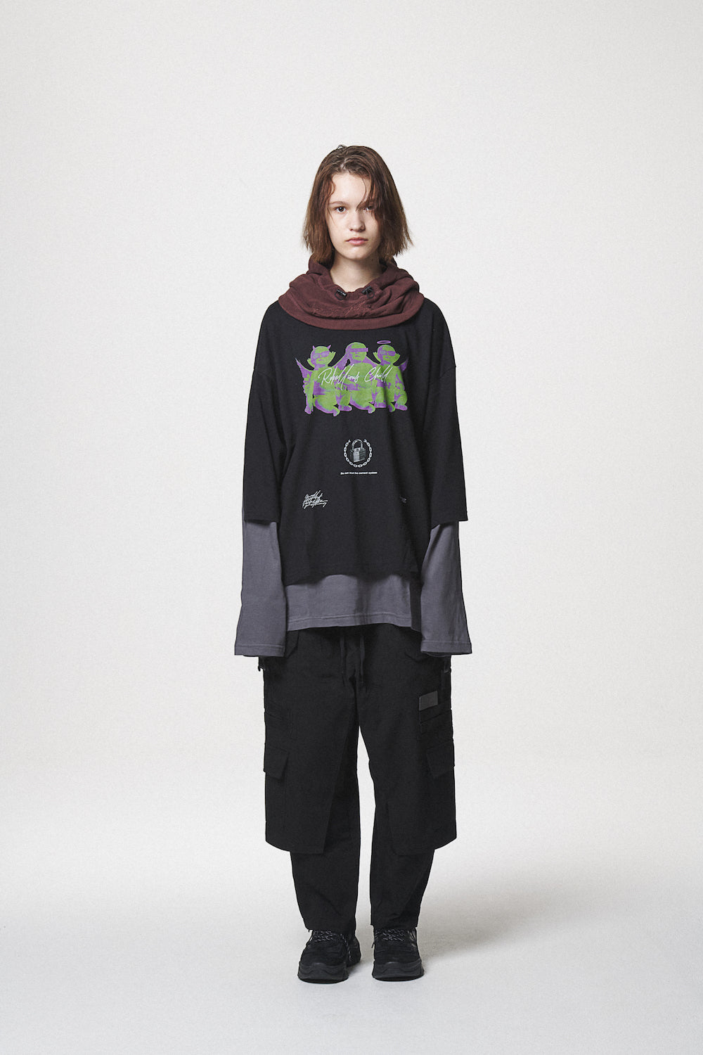 LAYERED LONG SLEEVE / BLACK