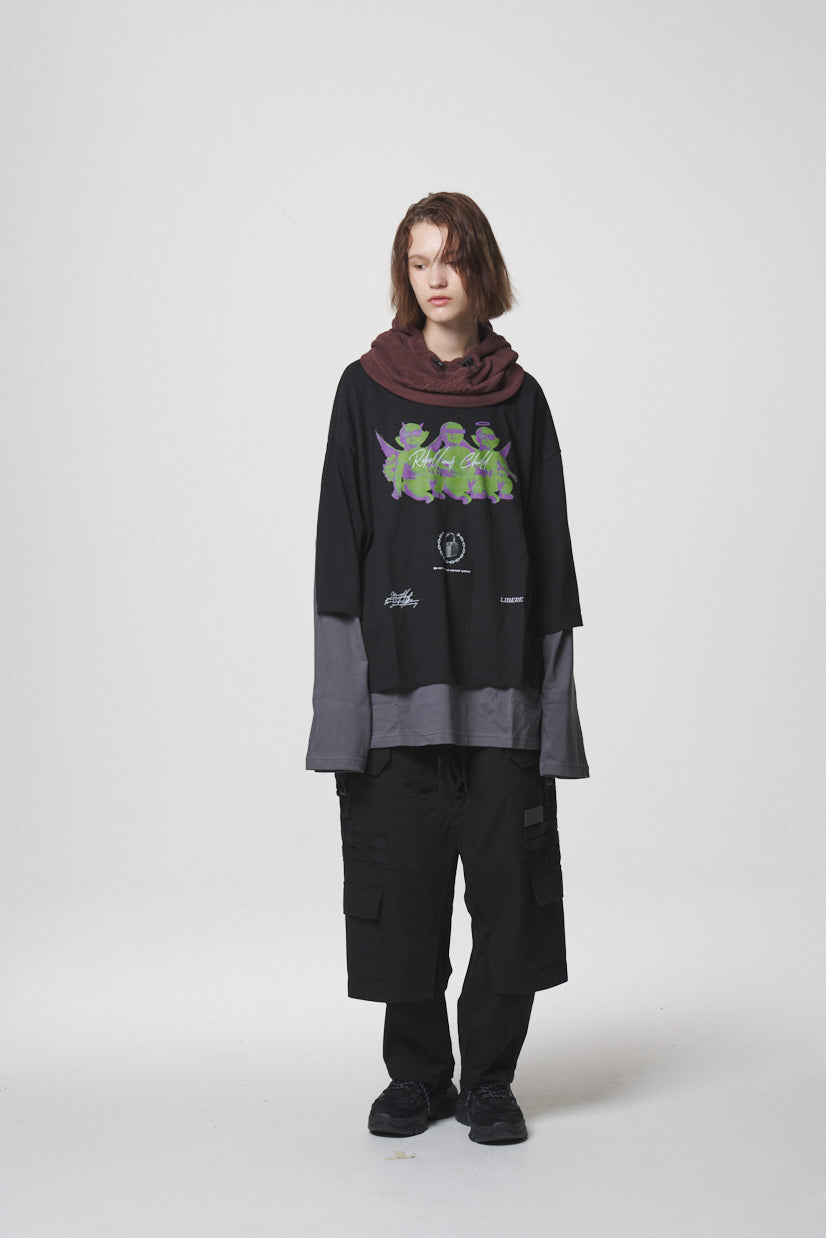 LAYERED LONG SLEEVE / BLACK