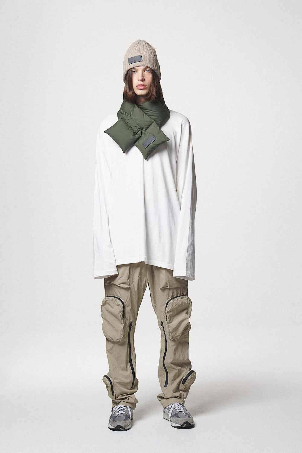 PADDED MUFFLER / OLIVE
