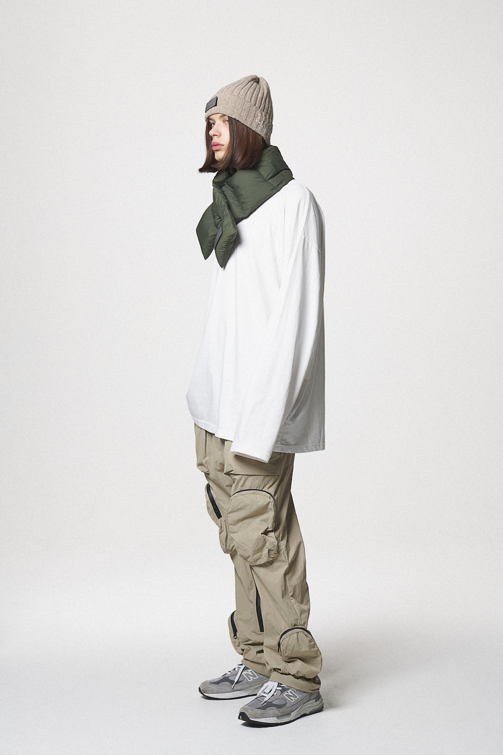 PADDED MUFFLER / OLIVE