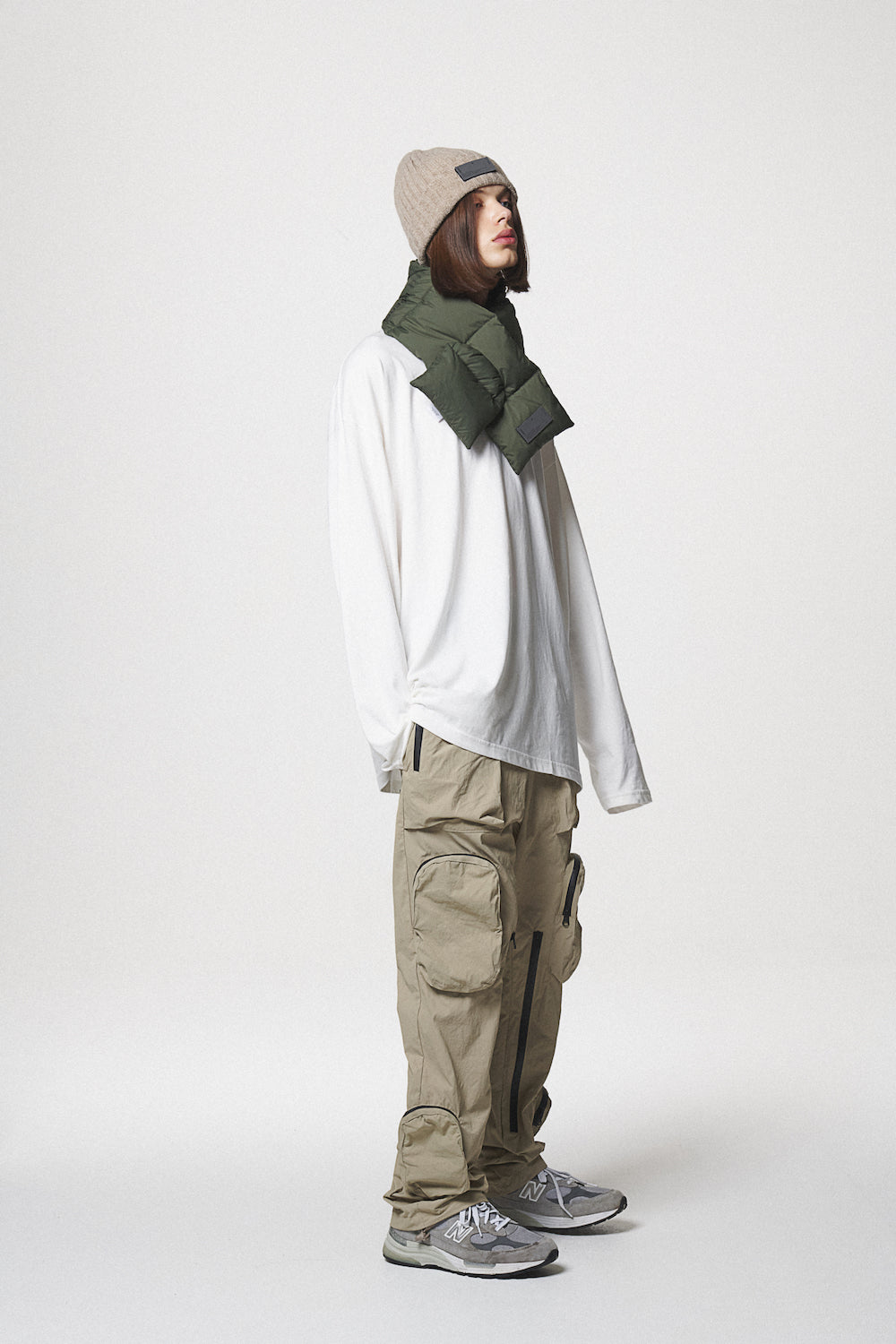 PADDED MUFFLER / OLIVE