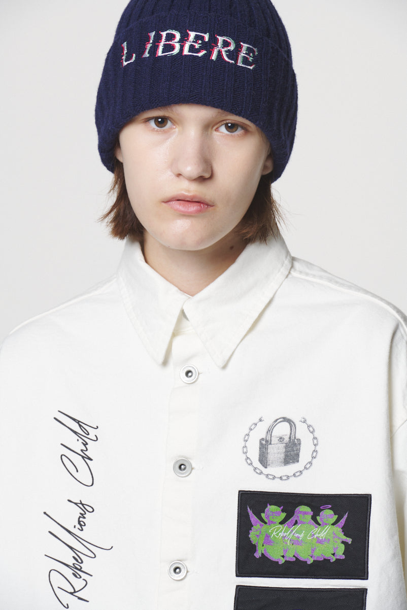 GLITCH BEANIE / NAVY