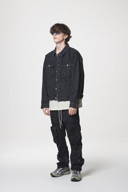21 DENIM JACKET / BLACK