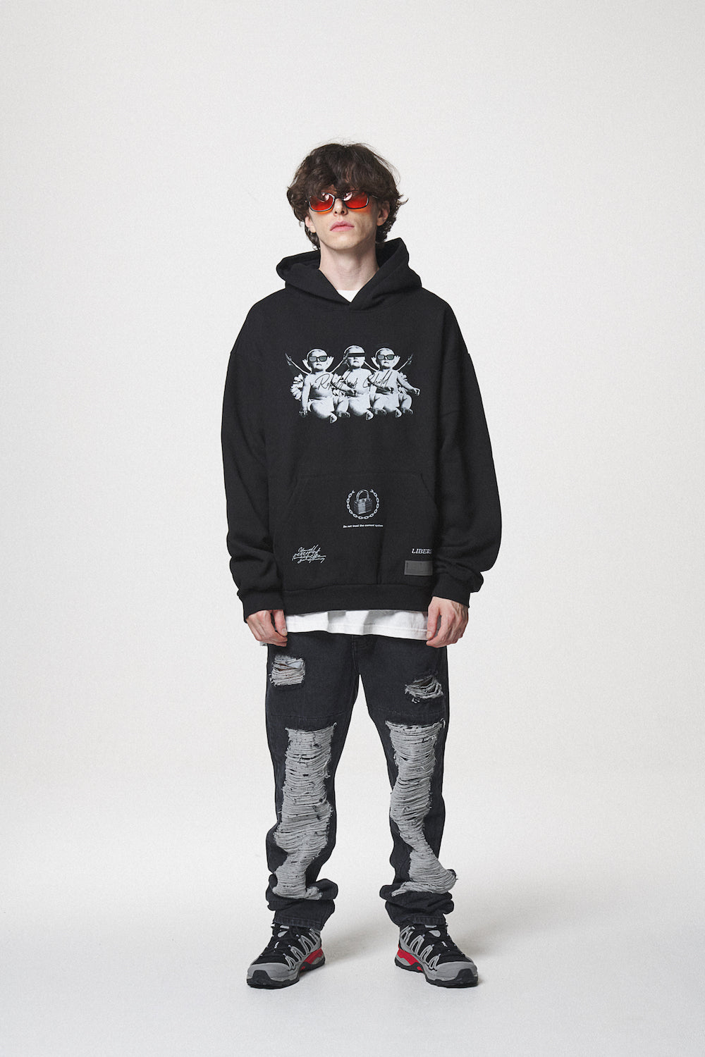 ANGEL BABIES HOODIE / BLACK