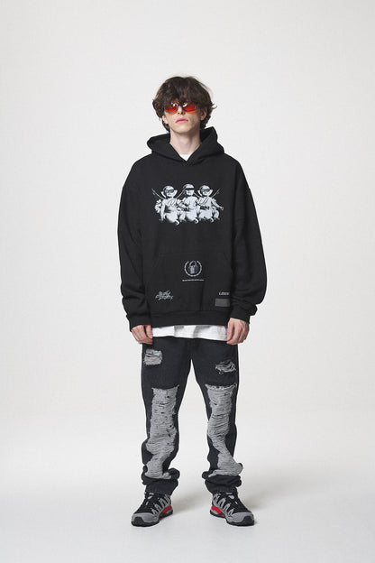 ANGEL BABIES HOODIE / BLACK