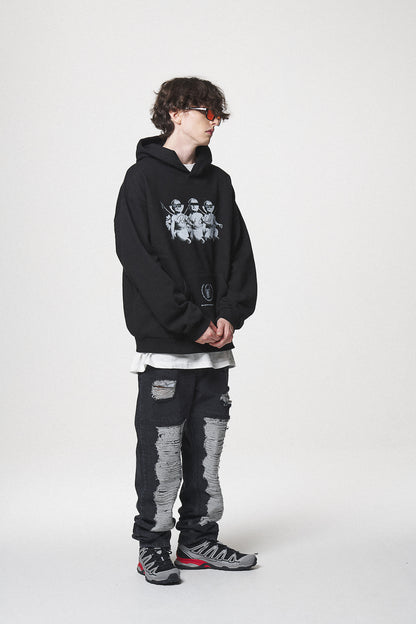 ANGEL BABIES HOODIE / BLACK