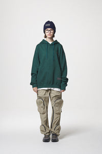 SLOGAN HOODIE / GREEN