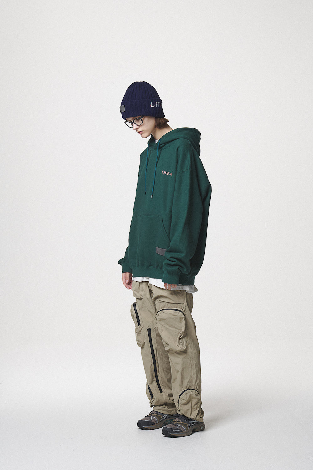 SLOGAN HOODIE / GREEN