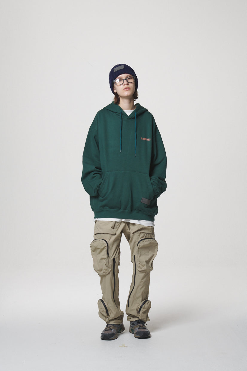 SLOGAN HOODIE / GREEN