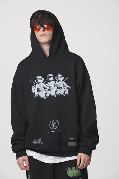 ANGEL BABIES HOODIE / BLACK