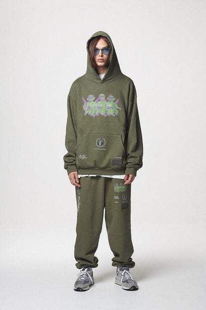 ANGEL BABIES HOODIE / KHAKI