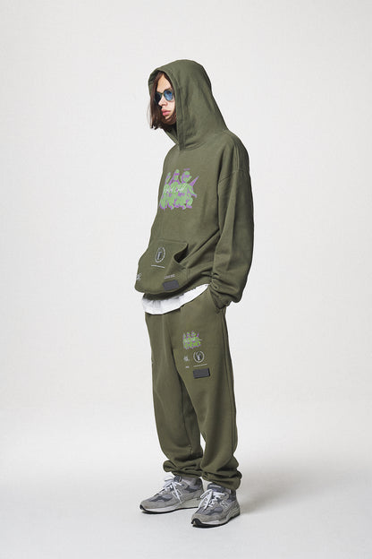 ANGEL BABIES HOODIE / KHAKI