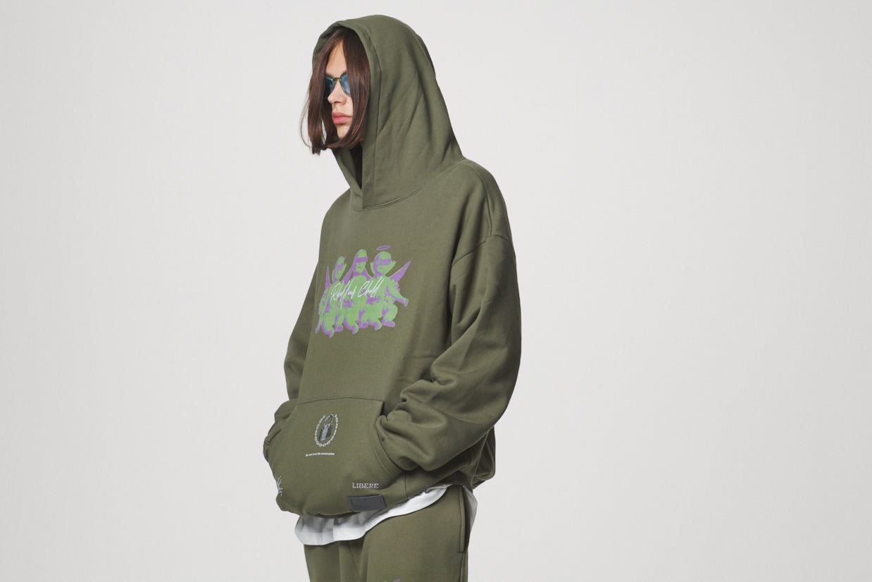 ANGEL BABIES HOODIE / KHAKI