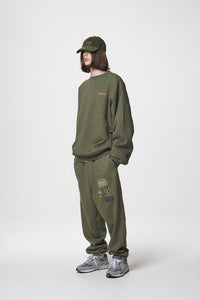 SLOGAN SWEAT SHIRTS / KHAKI