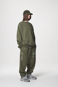 SLOGAN SWEAT SHIRTS / KHAKI