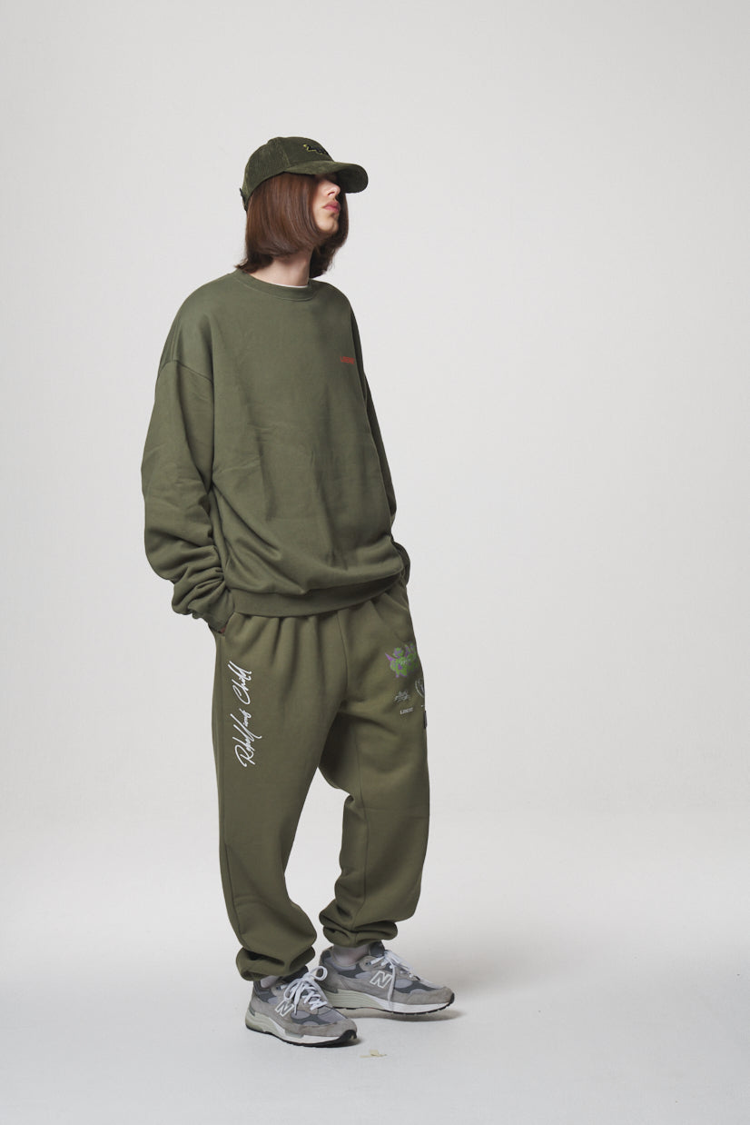 COLLAGE SWEAT PANTS / KHAKI
