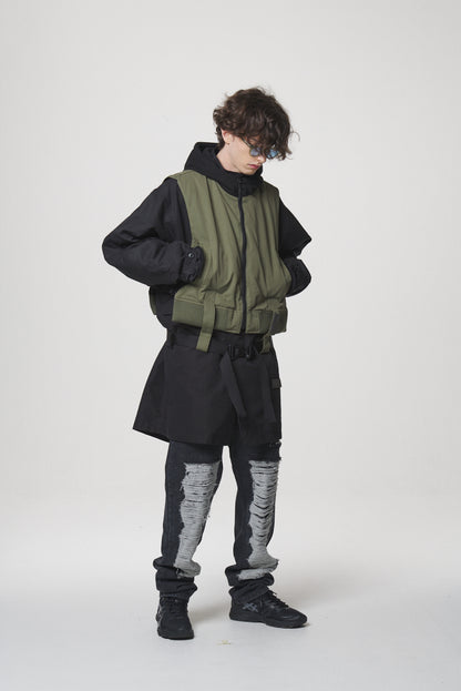 21 DAMAGE DENIM PANTS / BLACK