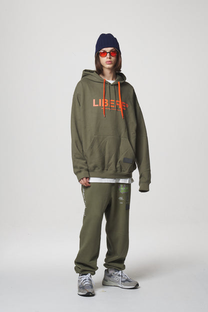 21 LOGO HOODIE / KHAKI