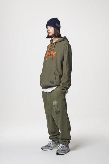 21 LOGO HOODIE / KHAKI