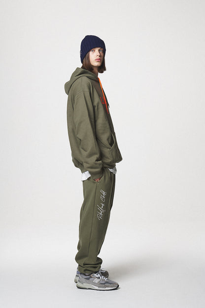 21 LOGO HOODIE / KHAKI