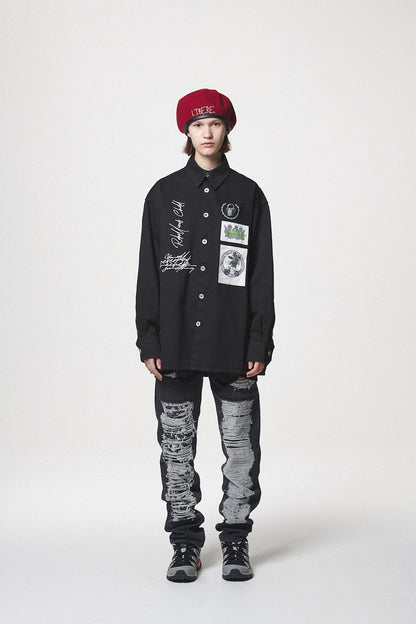 COLLAGE SHIRTS / BLACK