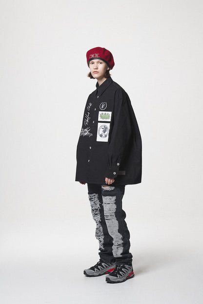 COLLAGE SHIRTS / BLACK