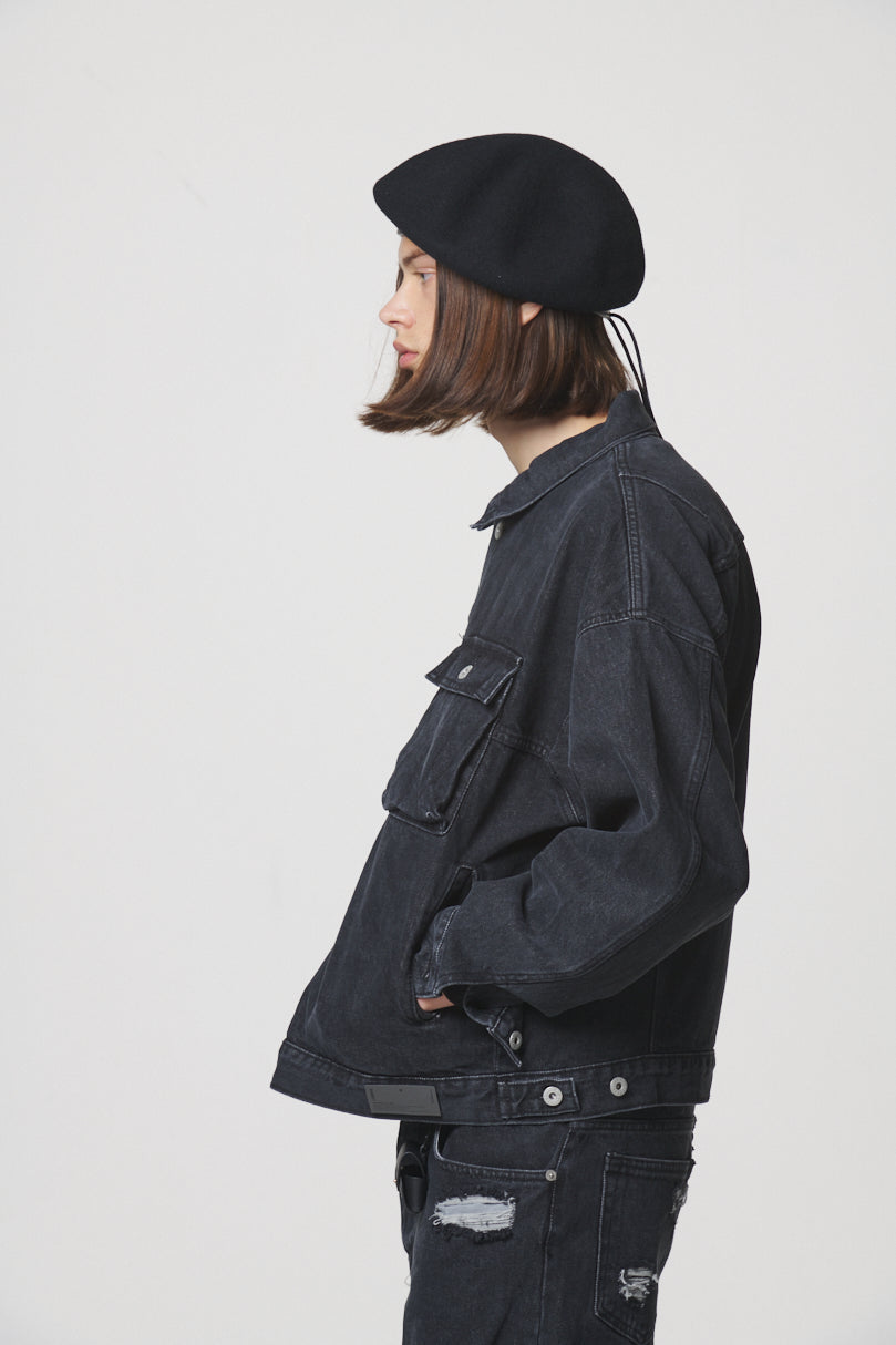 21 DENIM JACKET / BLACK