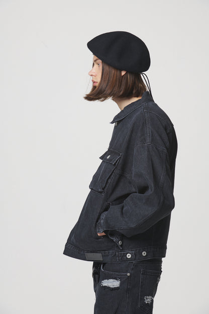 21 DENIM JACKET / BLACK