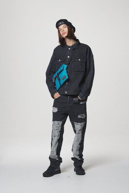 21 DENIM JACKET / BLACK