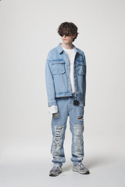 21 DENIM JACKET / SKY BLUE