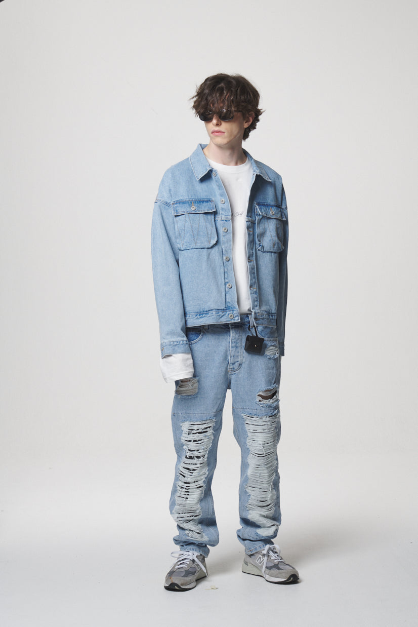 21 DENIM JACKET / SKY BLUE