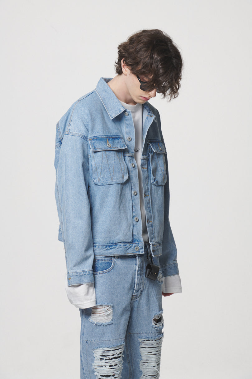 21 DENIM JACKET / SKY BLUE