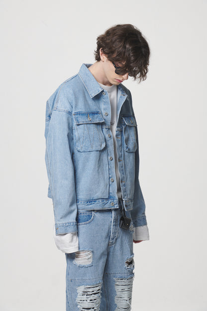 21 DENIM JACKET / SKY BLUE