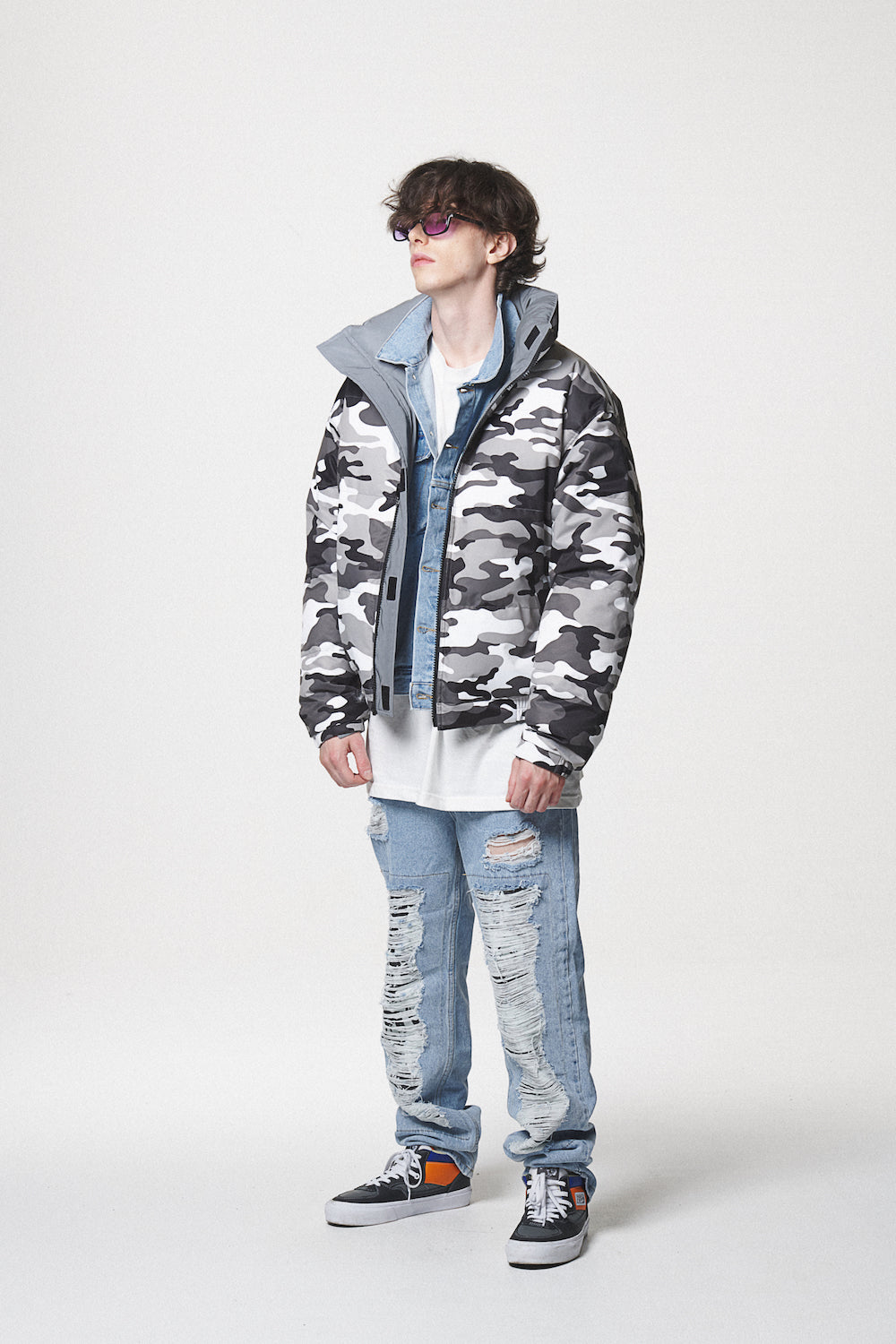REVERSIBLE DOWN JACKET / SILVER