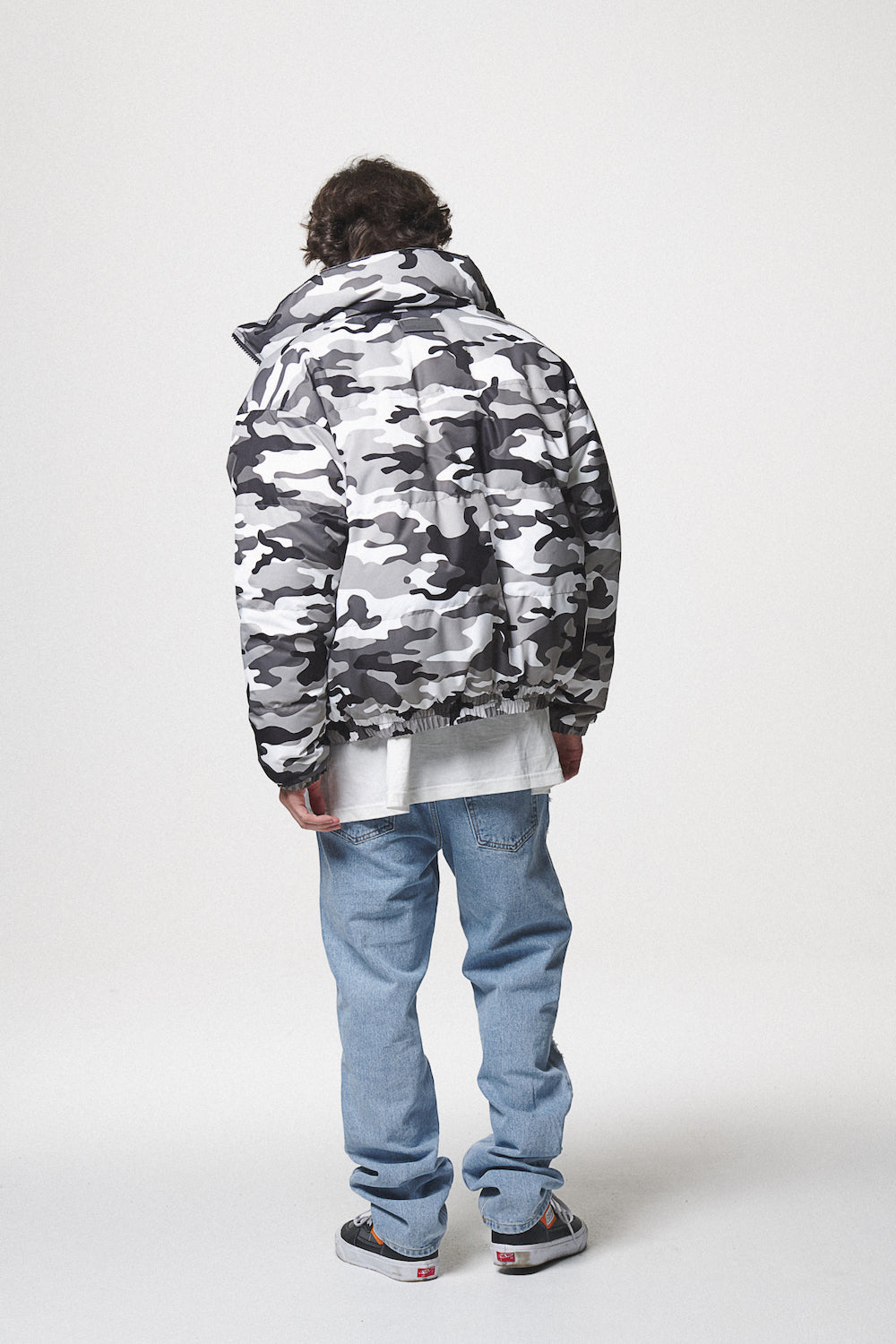 REVERSIBLE DOWN JACKET / SILVER