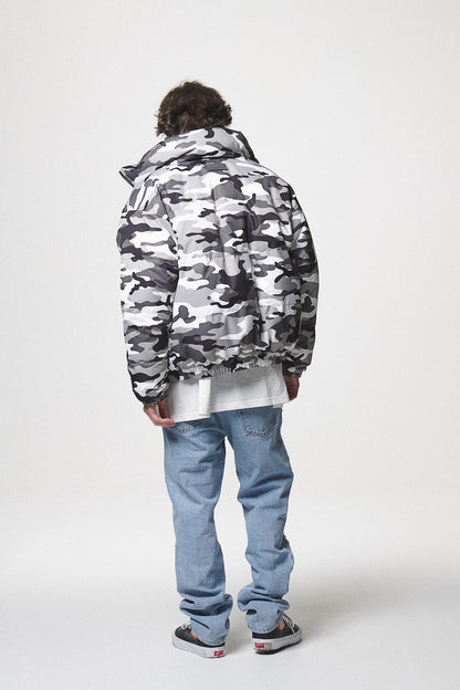 REVERSIBLE DOWN JACKET / SILVER