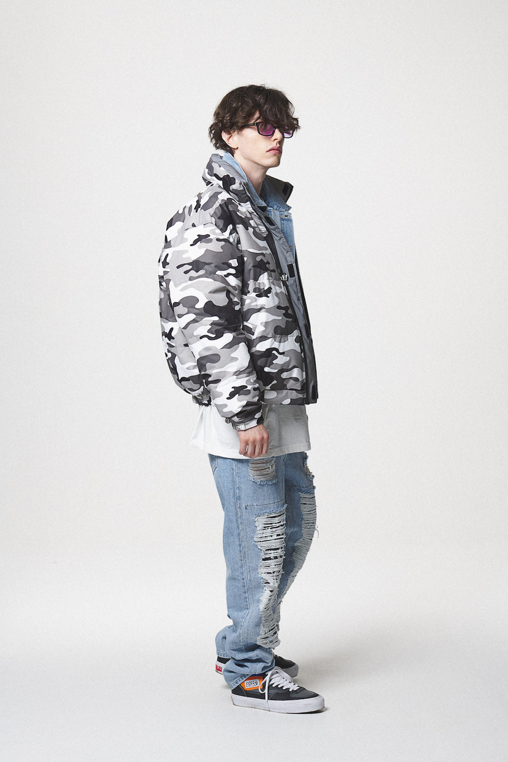 REVERSIBLE DOWN JACKET / SILVER