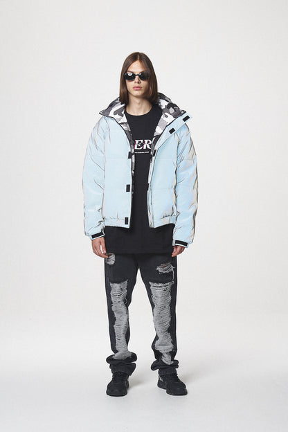 REVERSIBLE DOWN JACKET / SILVER