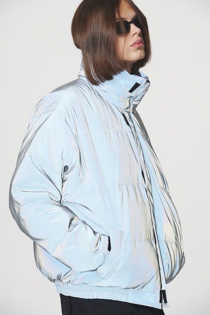 REVERSIBLE DOWN JACKET / SILVER