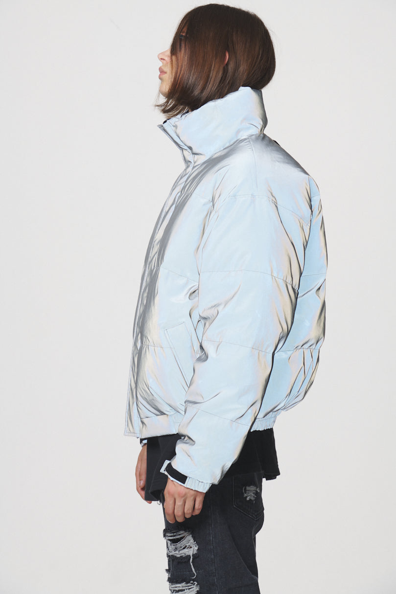 REVERSIBLE DOWN JACKET / SILVER
