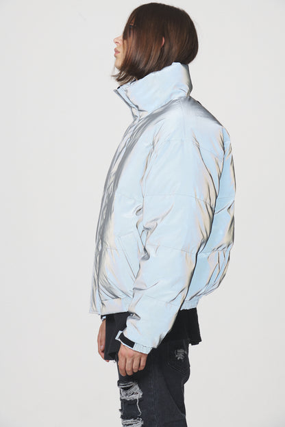 REVERSIBLE DOWN JACKET / SILVER