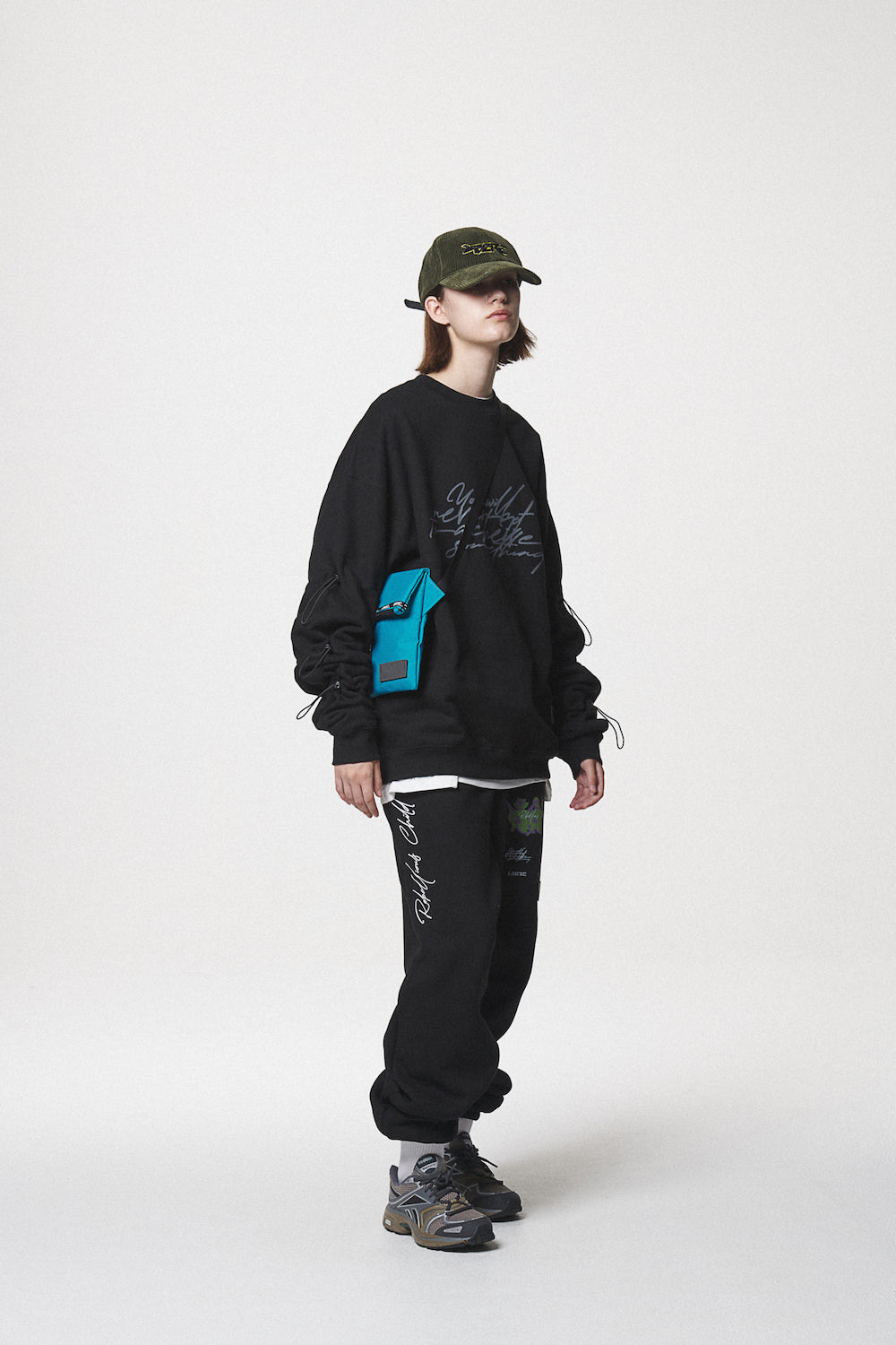 STRING SWEAT SHIRTS / BLACK