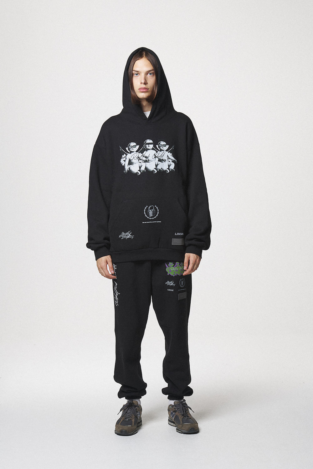 ANGEL BABIES HOODIE / BLACK
