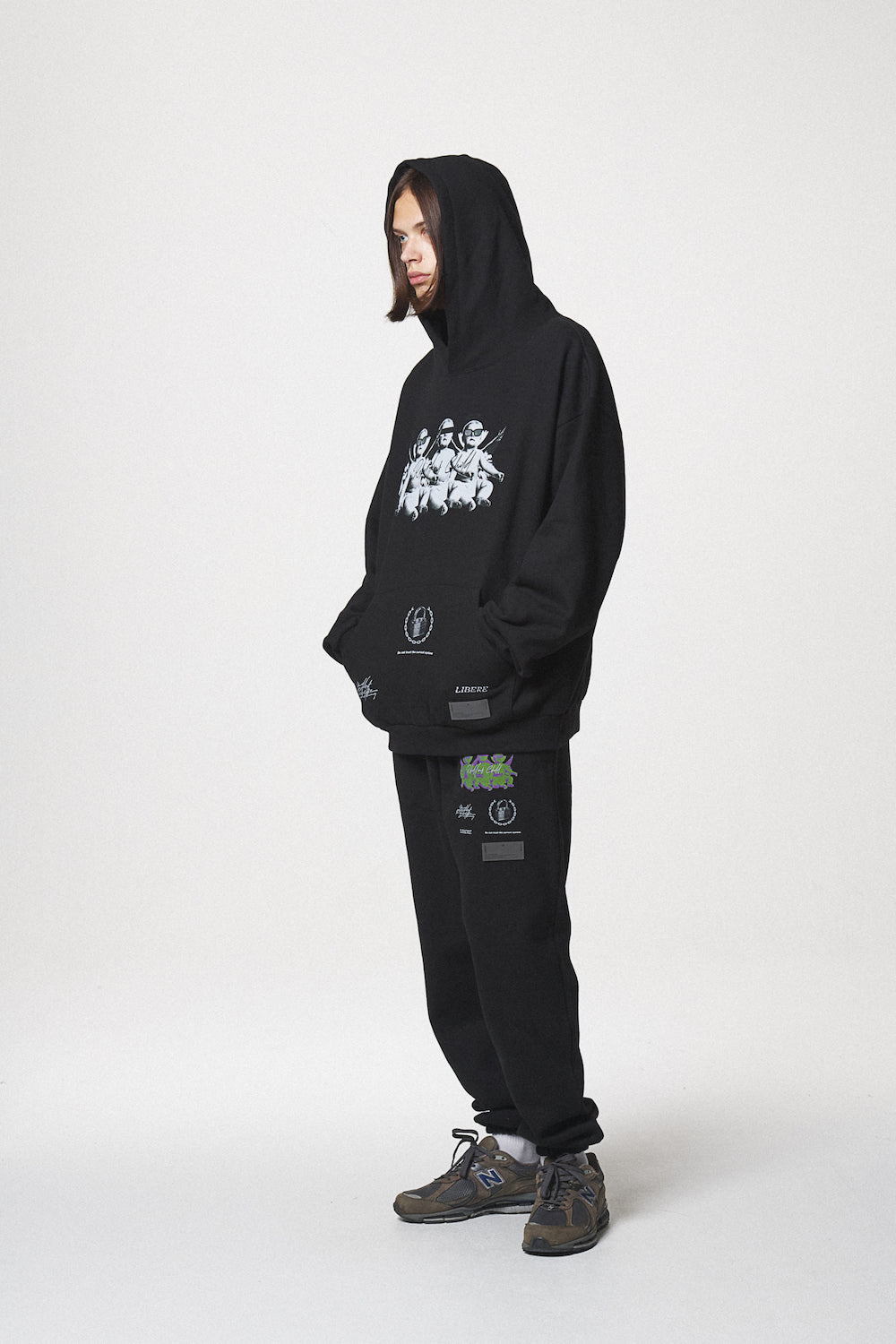 ANGEL BABIES HOODIE / BLACK